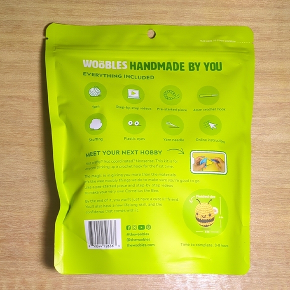 New The Woobles Crochet Kit - Cornelius the Bee - Picture 2 of 5